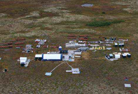 The mining camp at the Pebble Mine, which sits atop hundreds of billions of dollar worth of copper and gold. Photo credit: Duncan Sullivan